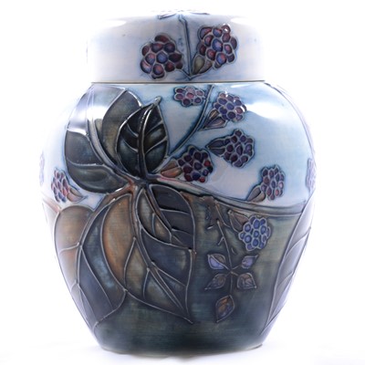 Lot 18 - Sally Tuffin for Moorcroft Pottery, a large 'Brambles' pattern ginger jar and cover