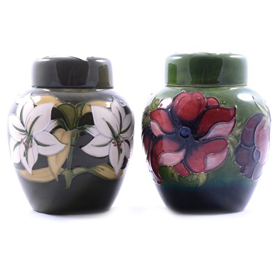 Lot 17 - Two Moorcroft Pottery ginger jars and covers, designed by Walter Moorcroft