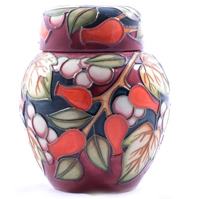 Lot 10 - Sian Leeper for Moorcroft Pottery, a small 'Winter Harvest' ginger jar and cover