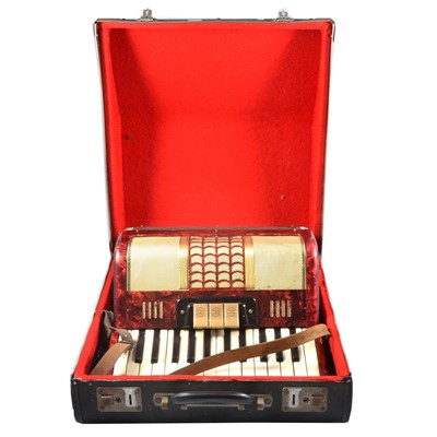 Lot 174 - Piano accordian in a case.