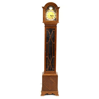 Lot 359 - Oak Grandmother clock