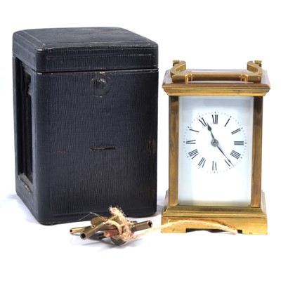 Lot 131 - French brass-cased carriage clock