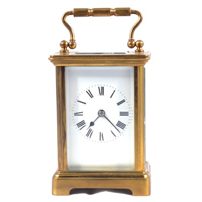 Lot 132 - French brass-cased carriage clock