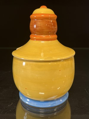 Lot 63 - Clarice Cliff, a novelty ‘Dutch Boy’ preserve pot and cover