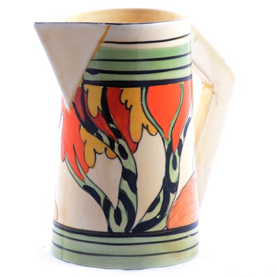 Lot 71 - Clarice Cliff, a ‘Honolulu’ pattern conical jug