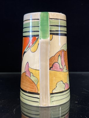 Lot 71 - Clarice Cliff, a ‘Honolulu’ pattern conical jug