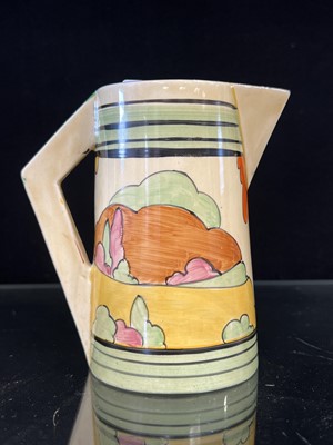 Lot 71 - Clarice Cliff, a ‘Honolulu’ pattern conical jug