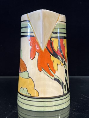 Lot 71 - Clarice Cliff, a ‘Honolulu’ pattern conical jug