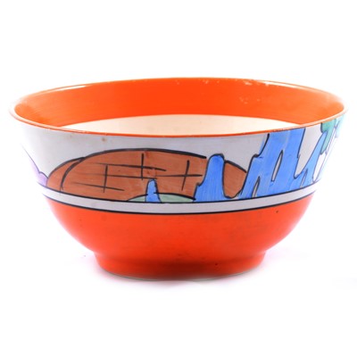 Lot 73 - Clarice Cliff, an ‘Orange Roof’ pattern bowl