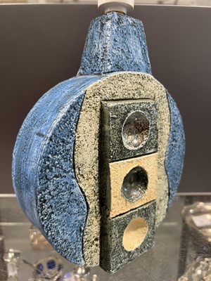 Lot 59 - Louise Jinks for Troika Pottery, a Wheel form lamp base