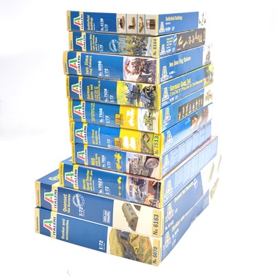 Lot 72 - Ten Italeri 1/72 scale model kits, boxed