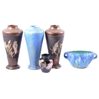 Lot 100 - Five Bretby Pottery vases