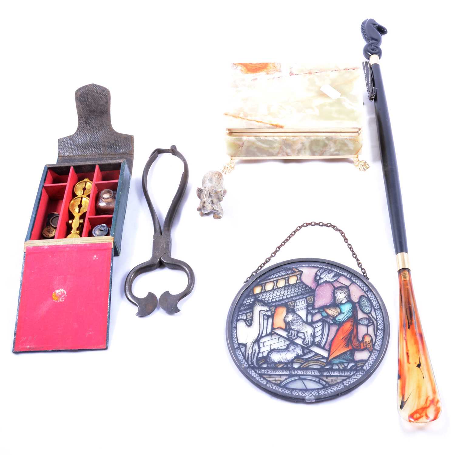 Lot 217 - Pair of Victorin sugar scissors, etc.