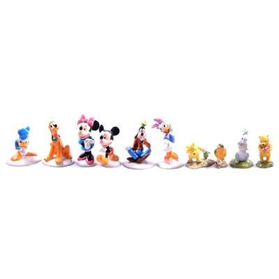 Lot 41 - Six Royal Doulton Mickey Mouse Collection figurines, Winnie The Pooh Collection, ceramic birds.