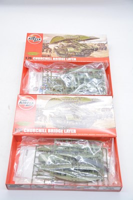 Lot 103 - Ten Airfix 1/76 scale model WWII military vehicles, boxed