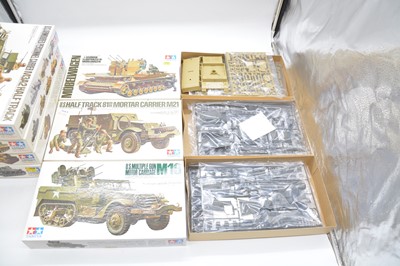 Lot 28 - Seven Tamiya 1/35 scale model kits, boxed