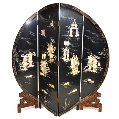 Lot 266 - Chinese four fold screen