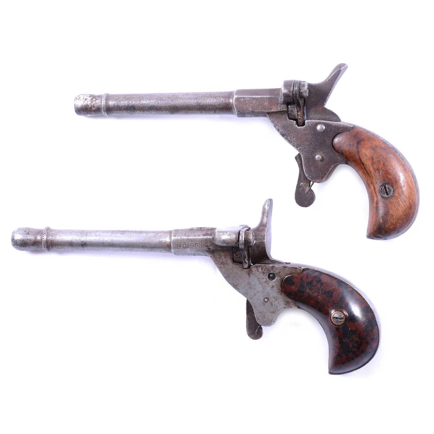 Lot 250 - Pair of .22 blank firing dog scaring pistols.