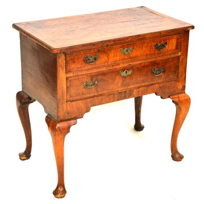 Lot 400 - Walnut two drawer side table