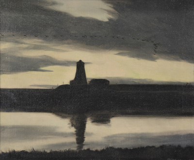 Lot 171 - Peter Markham Scott, Geese in flight, nocturne