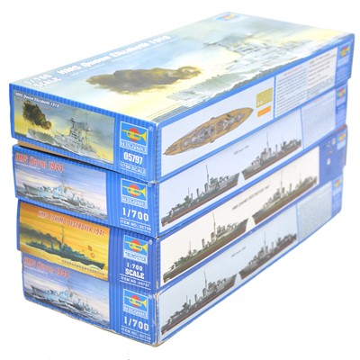 Lot 131 - Four Trumpeter 1/700 scale model ship kits, boxed