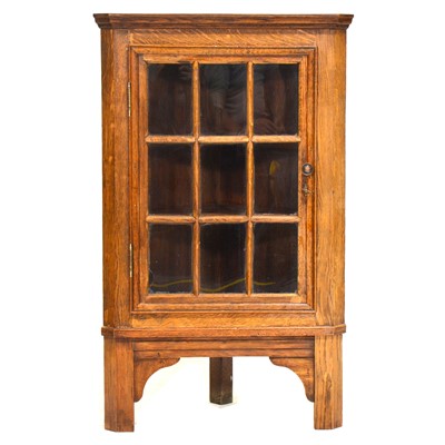 Lot 449 - Small oak corner cabinet and four items of occasional furniture