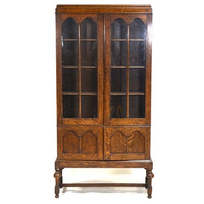 Lot 436 - 1930's oak bookcase