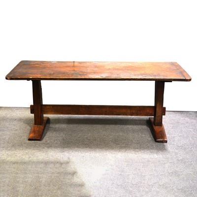 Lot 414 - Oak kitchen table, 19th Century