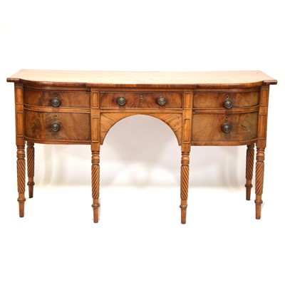 Lot 317 - Georgian mahogany breakfront sideboard