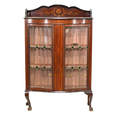 Lot 495 - Edwardian inlaid mahogany china cabinet