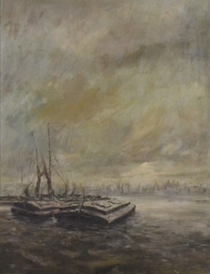 Lot 373 - Graham Stokes, Thames at Greenwich.