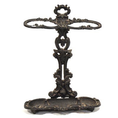 Lot 611 - Coalbrookdale style cast iron stick stand