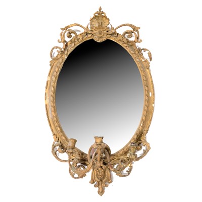 Lot 538 - Victorian gilt gesso girandole mirror