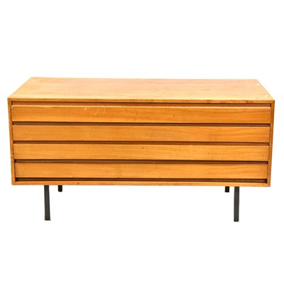 Lot 536 - Teak plan chest, by Hille