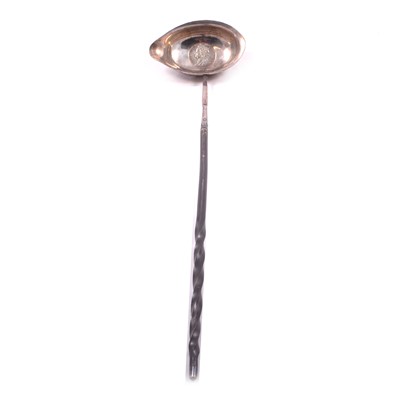 Lot 264 - Georgian white metal punch ladle.