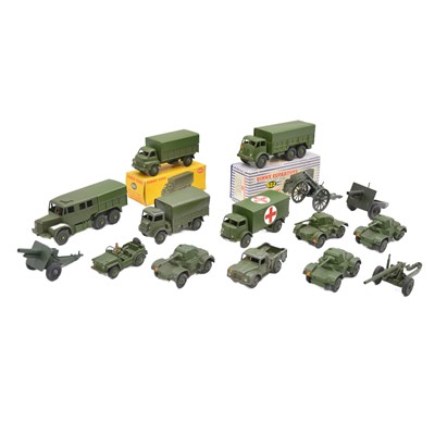 Lot 13 - Fifteen die-cast military models, Dinky, Britains and Lone Star