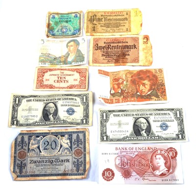 Lot 219 - Collection of mostly British banknotes.