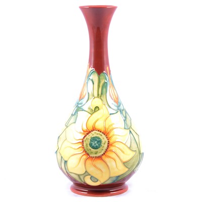 Lot 11 - Rachel Bishop, for Moorcroft, a vase in the Inca Sunflower design.