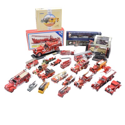 Lot 173 - Thirty-two die-cast fire engines