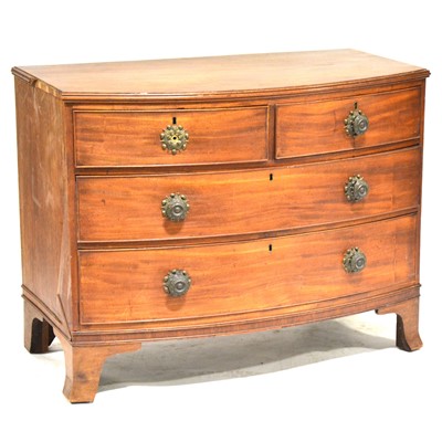 Lot 380 - Victorian mahogany bowfront chest of drawers