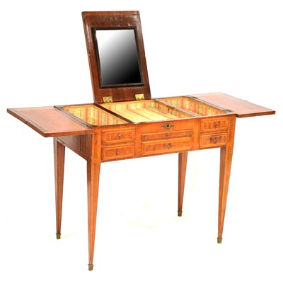 Lot 419 - 19th Century French walnut and parquetry dressing table