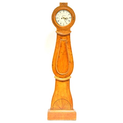 Lot 408 - Swedish birch longcase clock