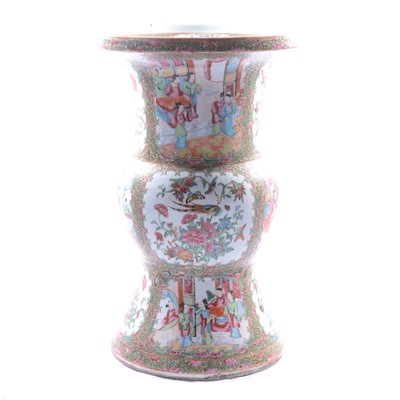 Lot 40 - Large Cantonese porcelain famille rose vase