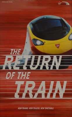 Lot 267 - Virgin Trains poster, Return of the Train, and a Jackson Pollock print