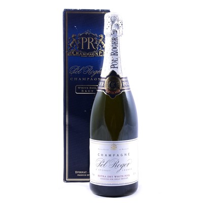 Lot 208 - Pol Roger Extra Dry White Foil Brut Champagne, in carton