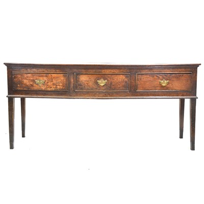 Lot 427 - George III oak dresser base