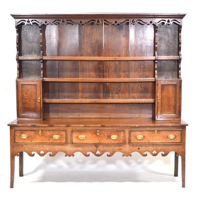 Lot 376 - George III oak dresser