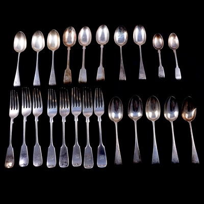 Lot 321 - Quantity of silver flatware