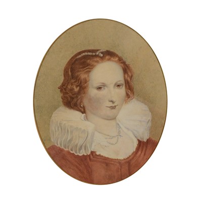 Lot 279 - English school, Portrait of a woman in a half-ruff