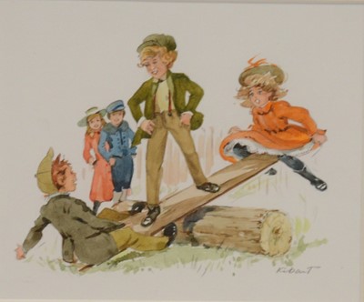 Lot 364 - James Kibart, Nine Nursery Rhymes and children playing.